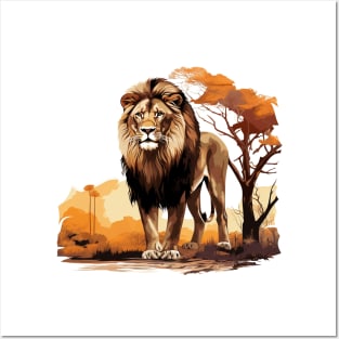 Wild African Lion Posters and Art